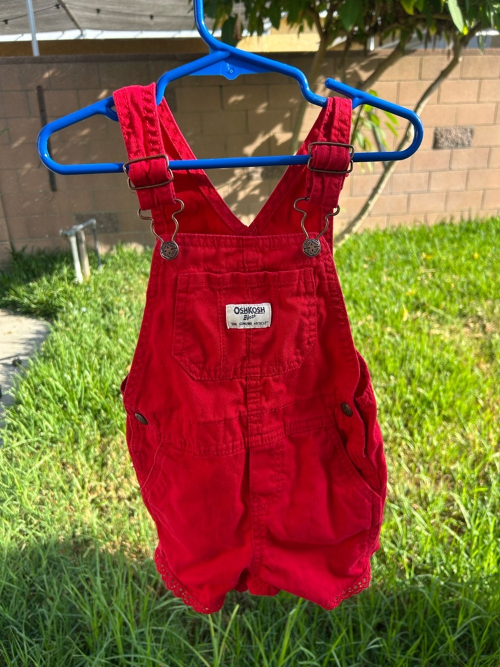 OshKosh B'gosh Bright Red Toddler Overalls